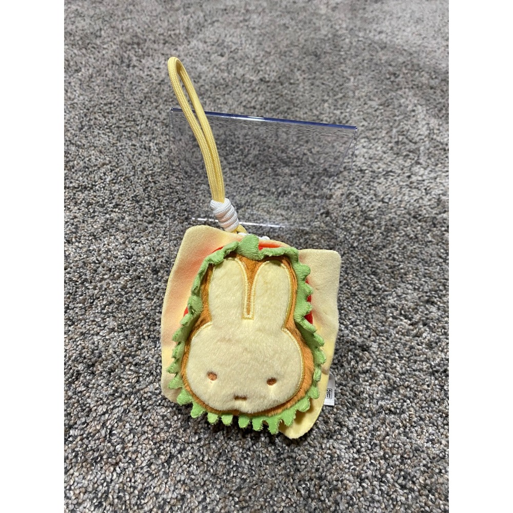 Miffy x Re-See Sandwich Plush Keychain Bag Charm Yellow Orange Bunny